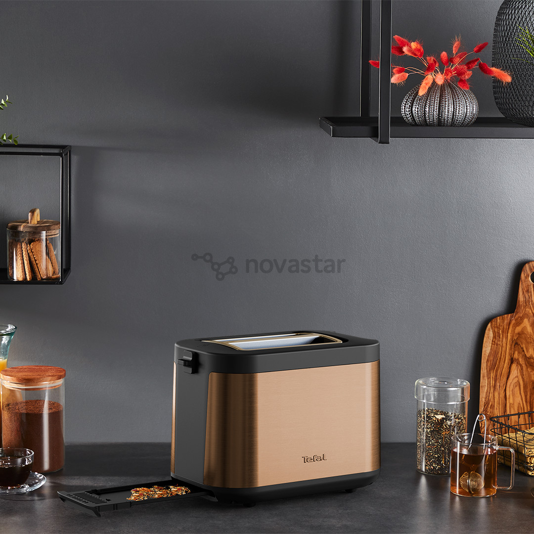 Toaster Tefal Coppertinto, 850 W, black/copper