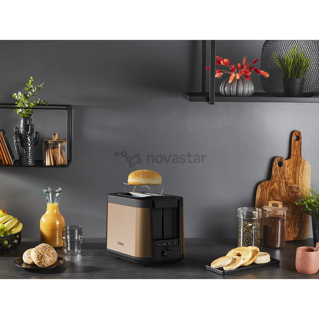 Toaster Tefal Coppertinto, 850 W, black/copper