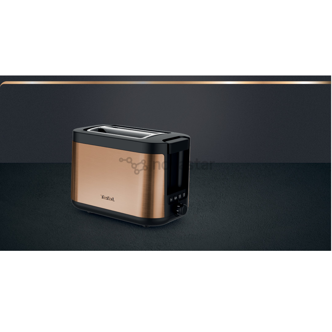Toaster Tefal Coppertinto, 850 W, black/copper