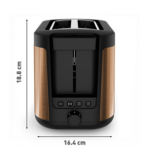 Toaster Tefal Coppertinto, 850 W, black/copper