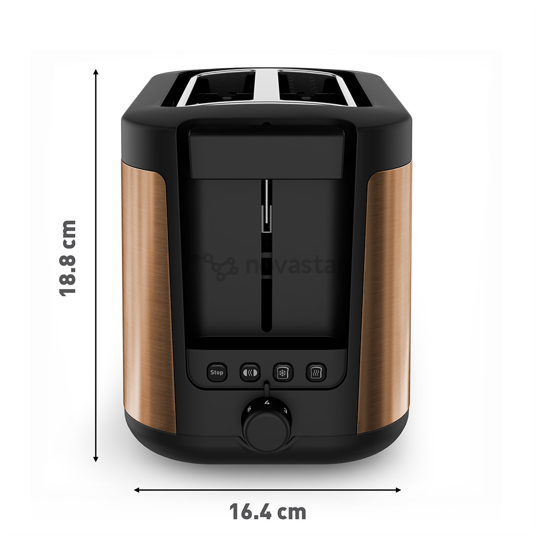 Toaster Tefal Coppertinto, 850 W, black/copper