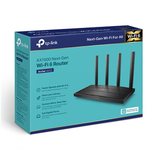 TP-Link Archer AX12, Wi-Fi 6, juodas - Wi-Fi maršrutizatorius