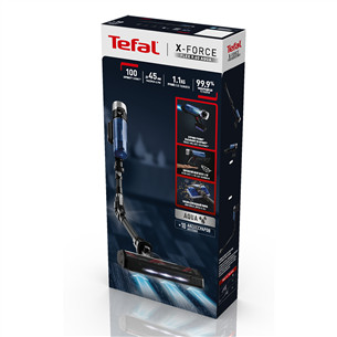 Tefal XForce Flex 9.60 Aqua, juodas - Belaidis dulkių siurblys
