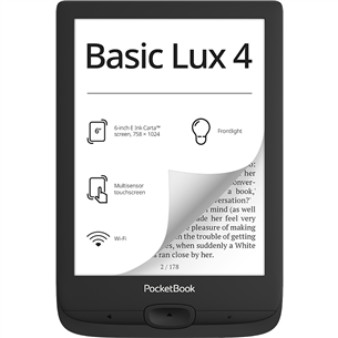 Elektroninė skaityklė PocketBook Basic Lux 4, 6", 8 GB, black PB618-P-WW