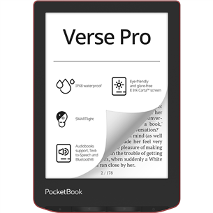 Elektroninė skaityklė PocketBook Verse Pro, passion red PB634-3-WW