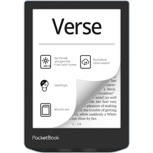 Elektroninė skaityklė PocketBook Verse, 6", 8 GB, blue PB629-2-WW