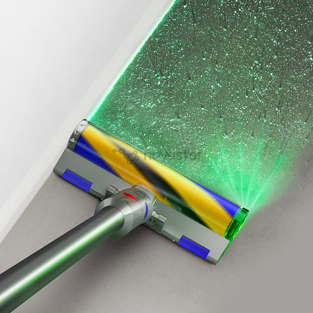 Dyson V15 Detect Absolute (2023), nikelio spalvos - Belaidis dulkių siurblys