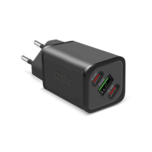 SBS GaN Charger with Power Delivery, 140 Вт, черный - Адаптер питания TETRGANUSB2CPD140W