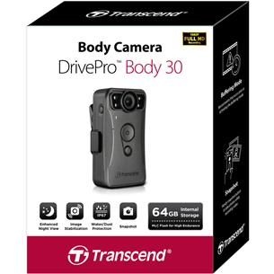 Transcend DrivePro Body 30, FHD, black - Body camera