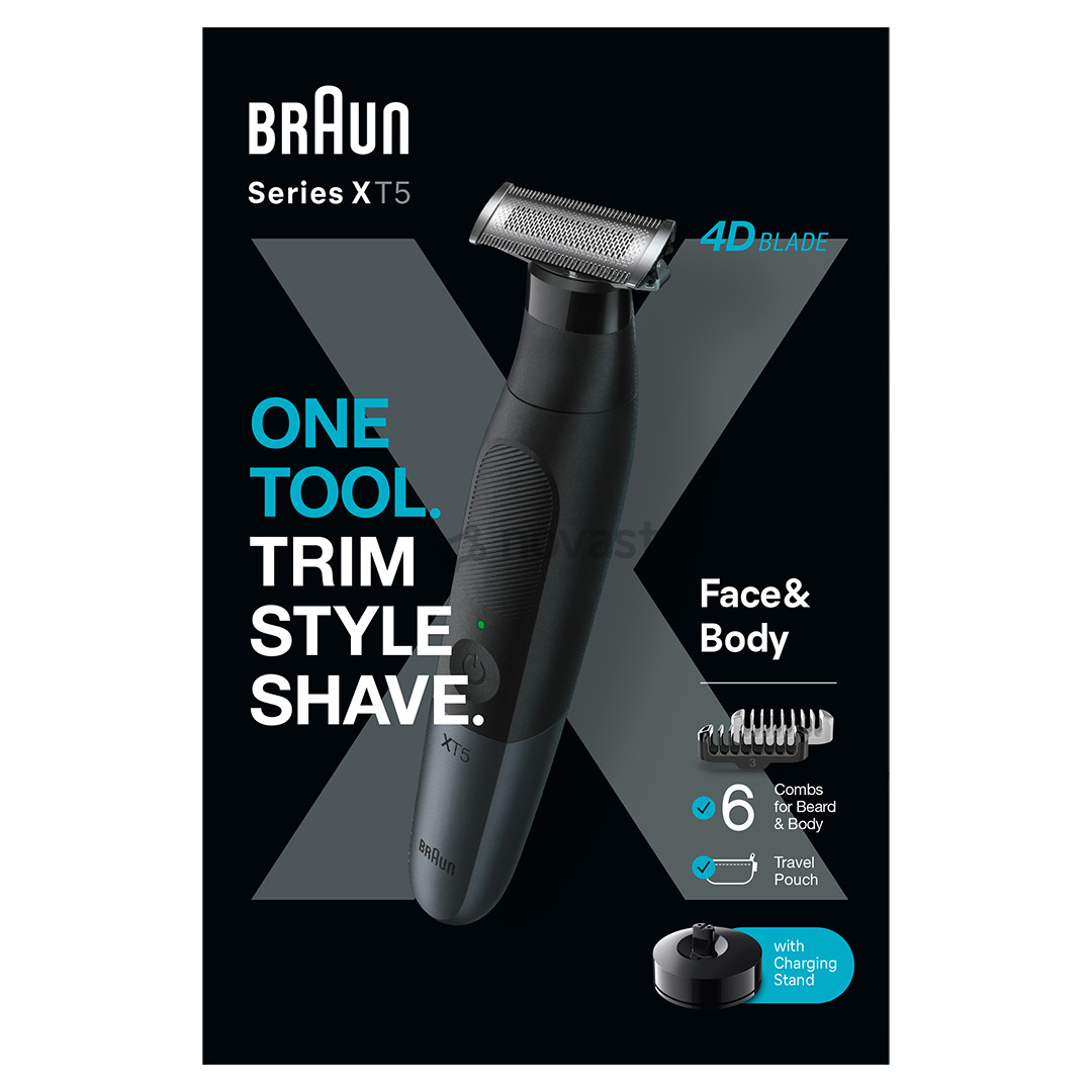 Braun, Face & body, black - Hybrid trimmer