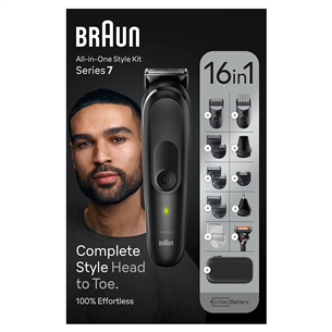 Barzdaskutė Braun Series 7, 16-in-1, black