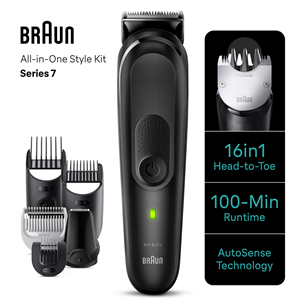 Barzdaskutė Braun Series 7, 16-in-1, black