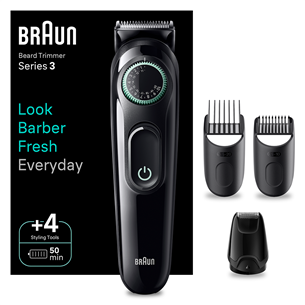 Braun Seeria 3 Beard Trimmer, черный - Триммер для бороды BT3421