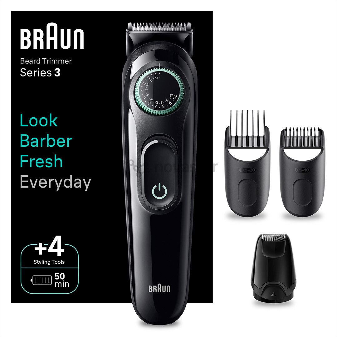 Barzdaskutė Braun Series 3 Beard Trimmer, juoda