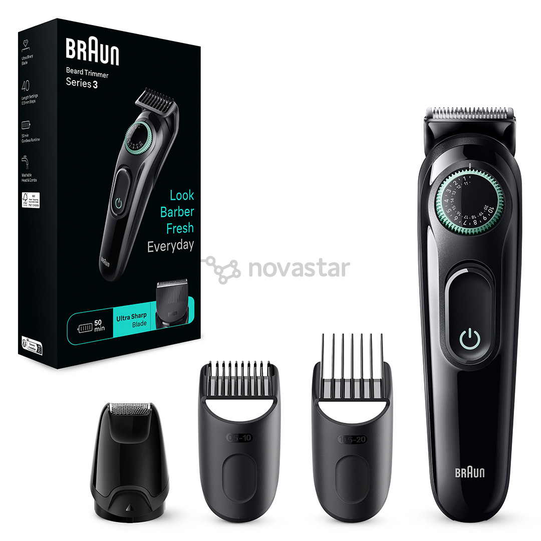 Barzdaskutė Braun Series 3 Beard Trimmer, juoda
