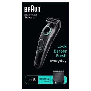 Barzdaskutė Braun Series 3 Beard Trimmer, juoda