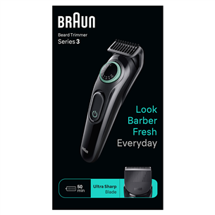 Braun Seeria 3 Beard Trimmer, черный - Триммер для бороды