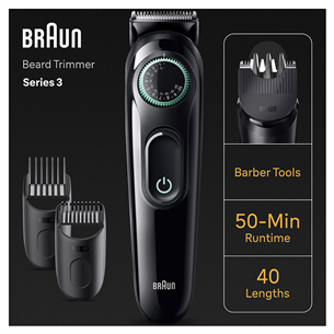 Barzdaskutė Braun Series 3 Beard Trimmer, black