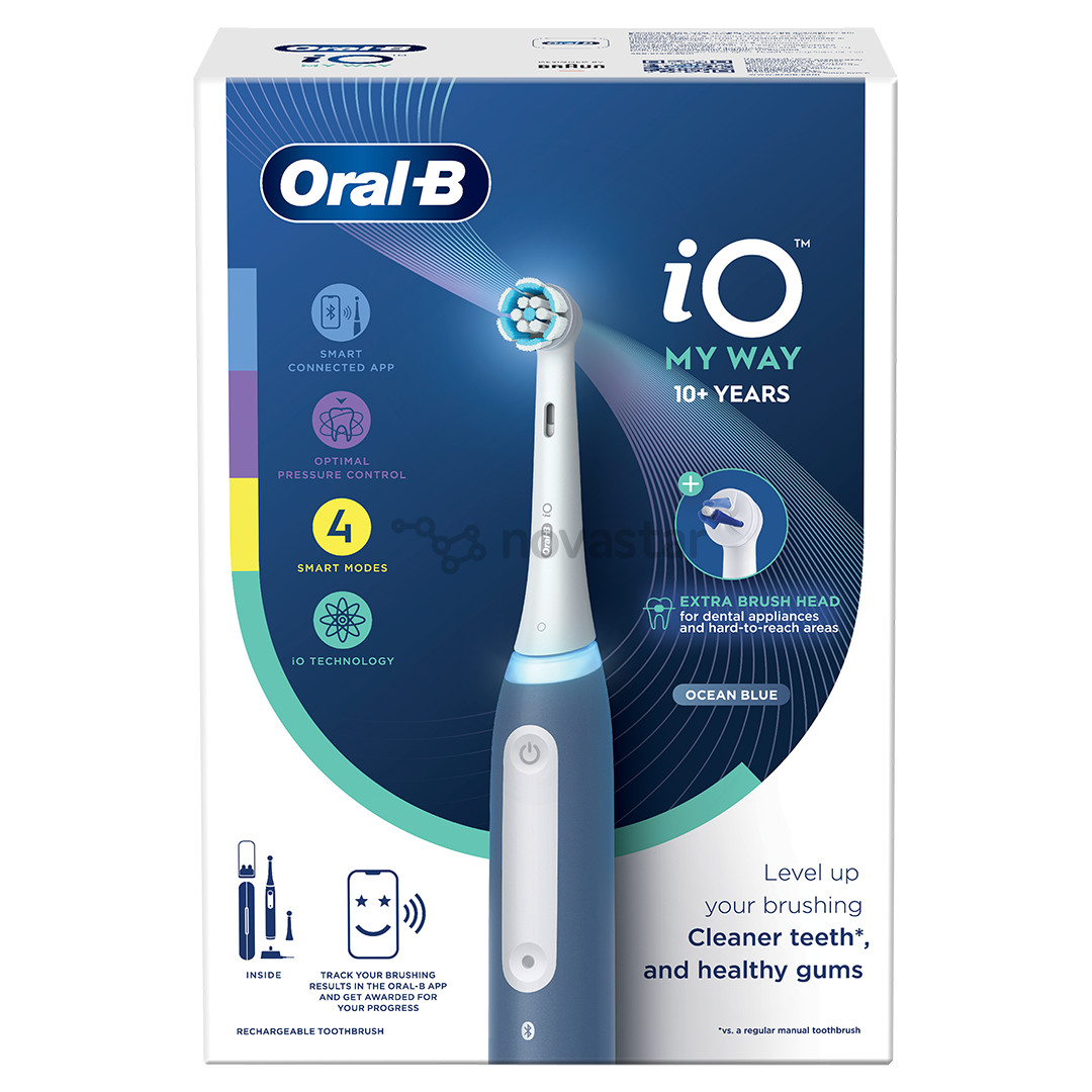 Braun Oral-B iO My Way, mėlynas - Elektrinis dantų šepetėlis