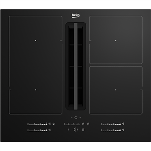 Beko, width 60 cm, black - Built-in induction hob with cooker hood HIXI64700UF
