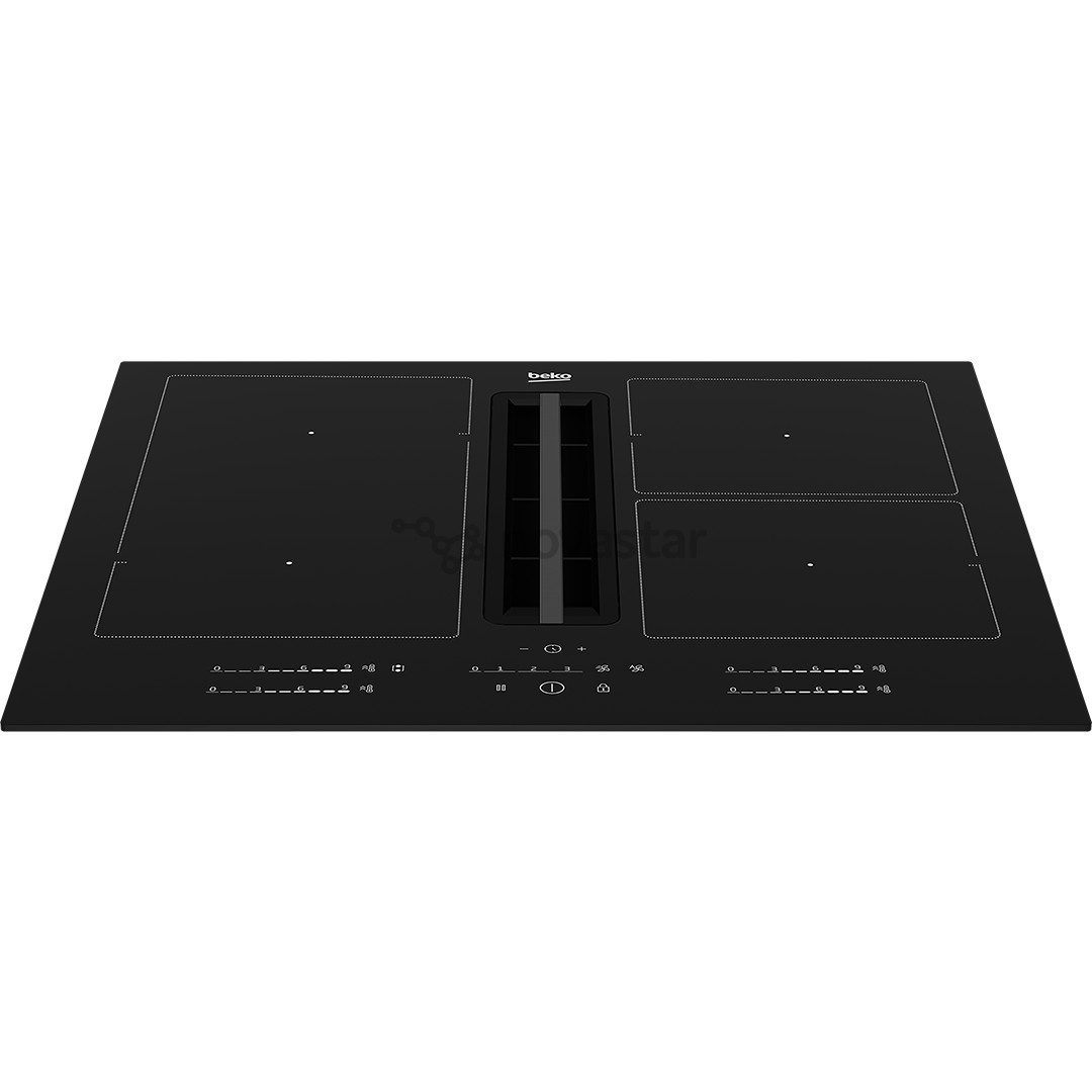 Beko, width 60 cm, black - Built-in induction hob with cooker hood