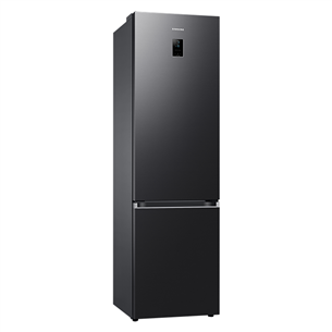 Samsung, NoFrost, 390 L, 203 cm, matte black - Šaldytuvas