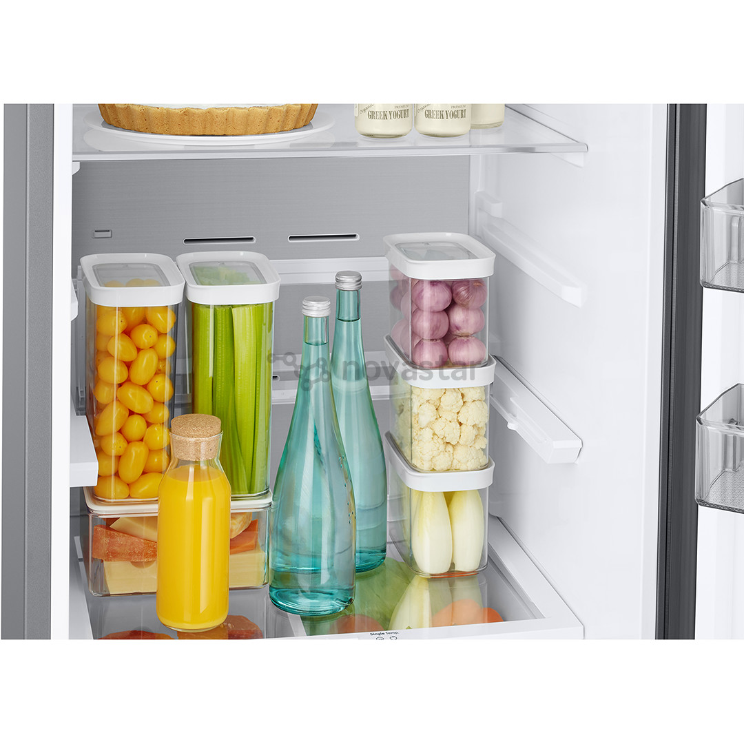 Samsung, NoFrost, 390 L, 203 cm, matinis juodas - Šaldytuvas