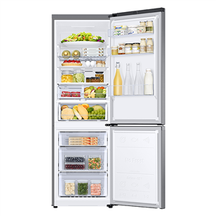 Samsung, Humidity Fresh +, NoFrost, 344 L, height 186 cm, inox - Šaldytuvas