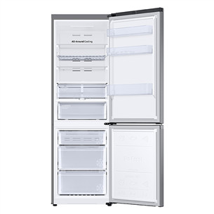 Samsung, Humidity Fresh +, NoFrost, 344 L, aukštis 186 cm, nerūdijančio plieno - Šaldytuvas