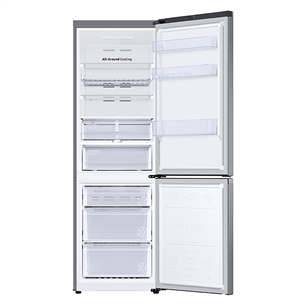 Samsung, Humidity Fresh +, NoFrost, 344 L, height 186 cm, inox - Šaldytuvas