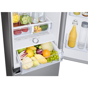 Samsung, Humidity Fresh +, NoFrost, 344 L, height 186 cm, inox - Refrigerator