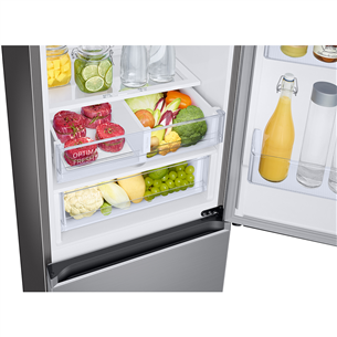 Samsung, Humidity Fresh +, NoFrost, 344 L, height 186 cm, inox - Šaldytuvas