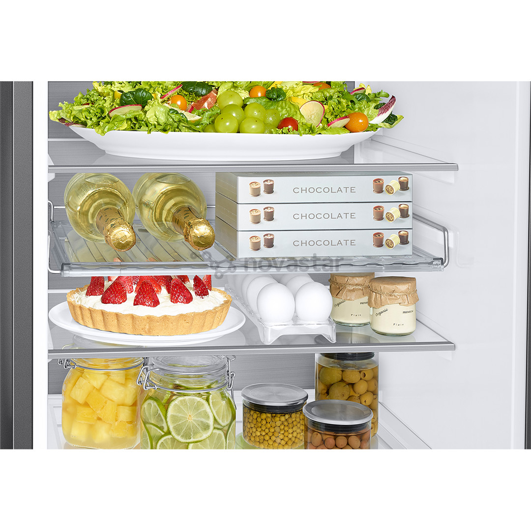 Šaldytuvas Samsung BeSpoke, NoFrost, 186 cm, 344 L, juodas