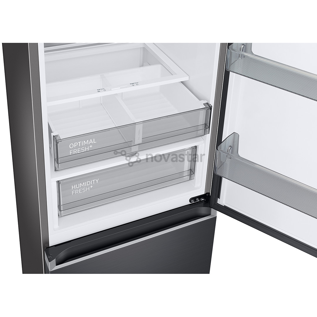 Šaldytuvas Samsung BeSpoke, NoFrost, 186 cm, 344 L, juodas