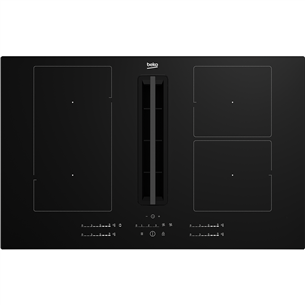 Beko, plotis 80 cm, juoda - Kaitlentė su gartraukiu HIXI84700UFT