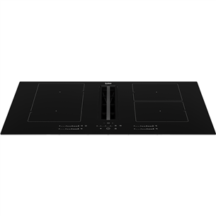 Beko, width 80 cm, black - Built-in induction hob with cooker hood