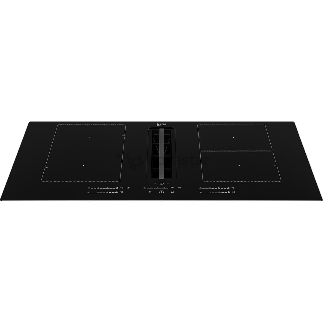 Beko, width 80 cm, black - Built-in induction hob with cooker hood