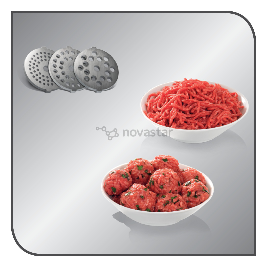 Tefal HV1, 1600 Вт, белый - Мясорубка + насадка для колбас