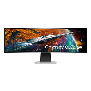 Samsung Odyssey G9, 49'', curved, OLED, DQHD, 240 Hz, silver  - Monitorius
