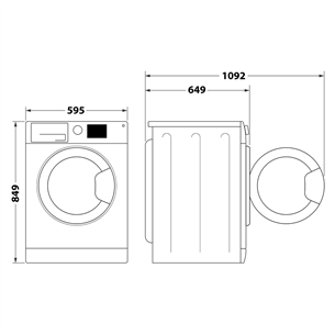 Džiovyklė Whirlpool FFTM1182EE, 8 kg, gylis 64,9 cm