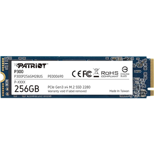 Patriot P300, 256 GB, M.2 PCIe Gen 3x4 - SSD Kietasis diskas P300P256GM28