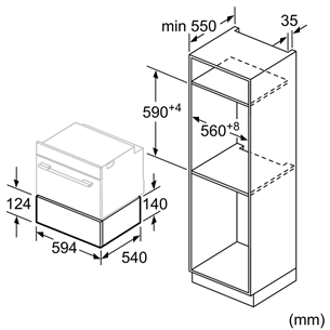 Įmontuojamas šildomasis stalčius Bosch BIC510NB0