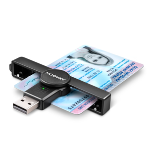 AXAGON CRE-SMPA, USB-A, black - ID kortelių skaitytuvas