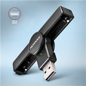 AXAGON CRE-SMPA, USB-A, black - ID kortelių skaitytuvas