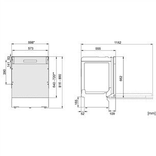 Hisense, 16 komplektų talpa, plotis 60 cm - Įmontuojama indaplovė