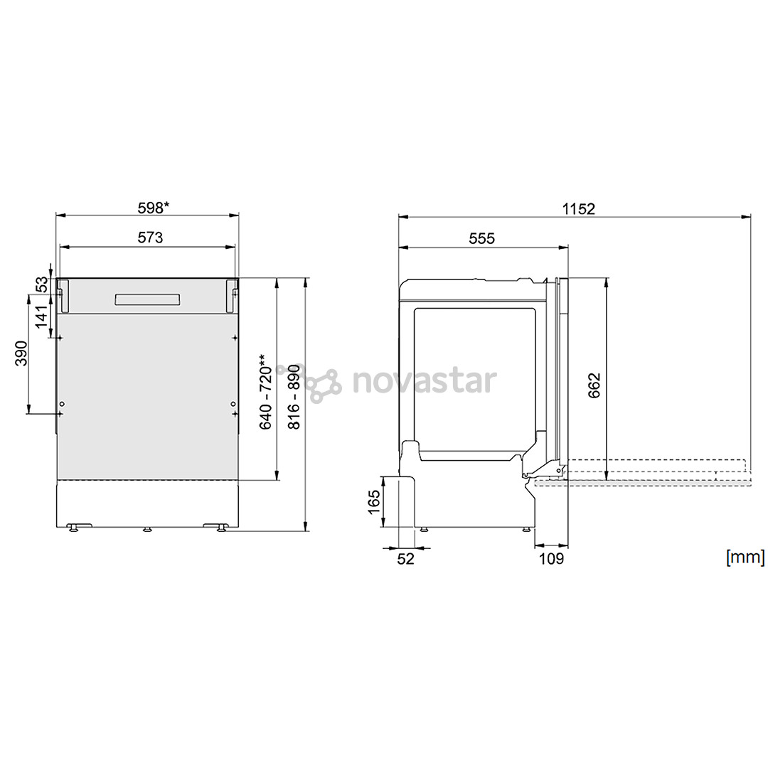 Hisense, 16 komplektų talpa, plotis 60 cm - Įmontuojama indaplovė