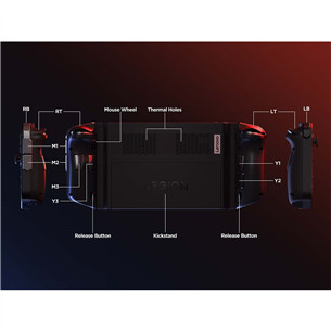 Lenovo Legion Go, 8.8" WQXGA, touch, 144 Hz, Ryzen Z1 Extreme, 16 GB, 512 GB - Žaidimų konsolė