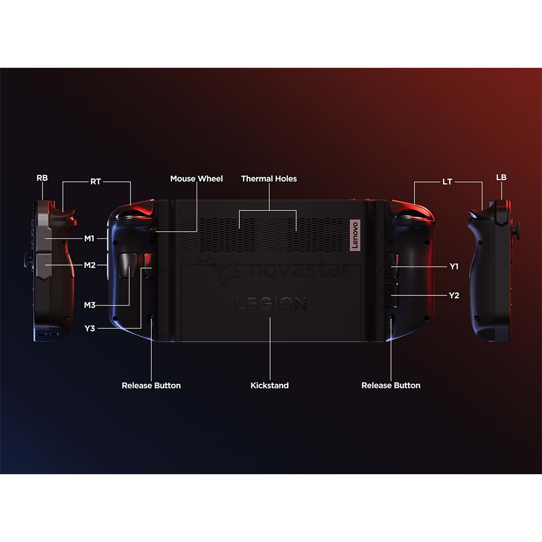 Lenovo Legion Go, 8.8" WQXGA, touch, 144 Hz, Ryzen Z1 Extreme, 16 GB, 512 GB - Žaidimų konsolė