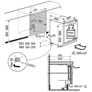 Įmontuojamas šaldytuvas Liebherr SUIG1514-21, 95 L, 82 cm