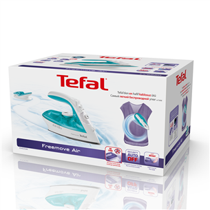 Tefal Freemove Air, 2400 Вт, бирюзовый - Беспроводной паровой утюг